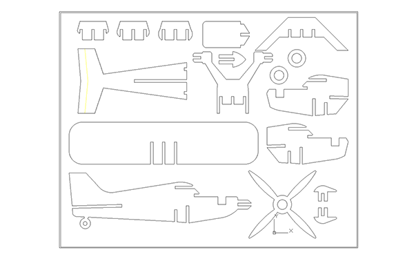 线切割3d飞机3线切割图纸免费下载